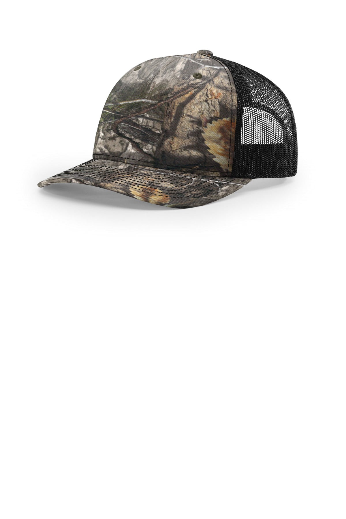 Richardson Printed Five-Panel Trucker - Mossy Oak Country DNA/ Black
