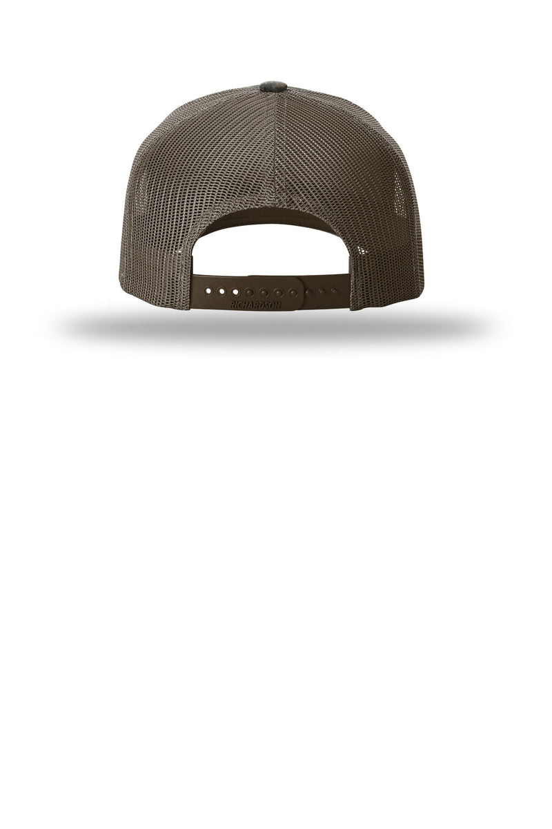 Richardson Printed Five-Panel Trucker - Mossy Oak Habitat/ Brown
