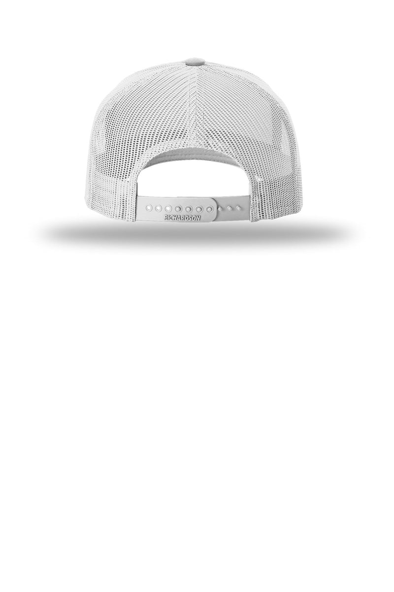 Richardson Printed Five-Panel Trucker - Mossy Oak Elements Bonefish/ Light Grey