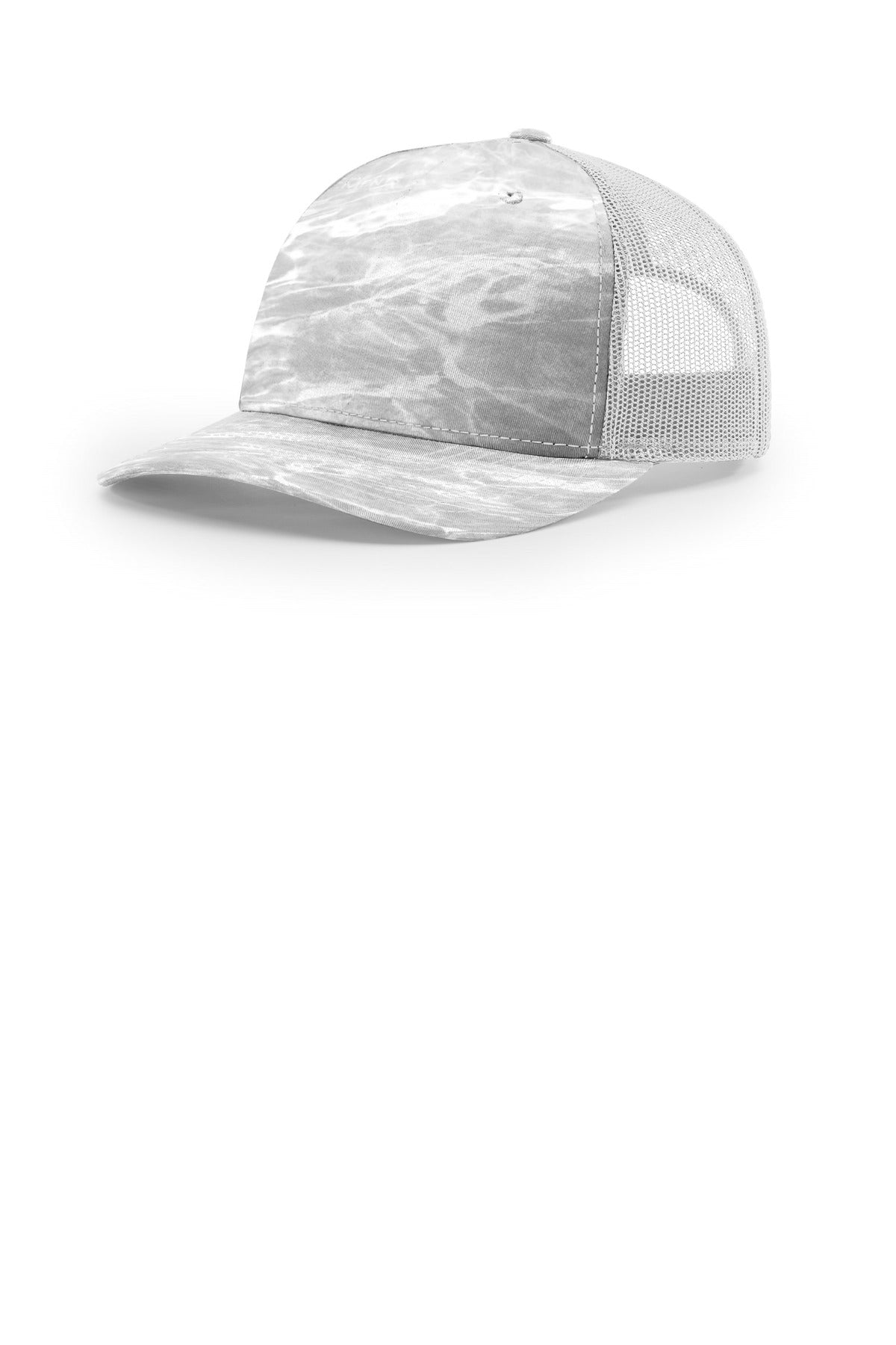 Richardson Printed Five-Panel Trucker - Mossy Oak Elements Bonefish/ Light Grey