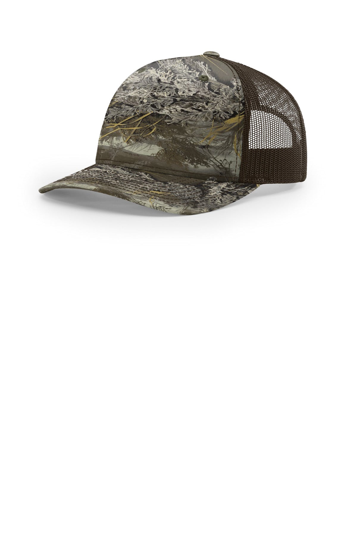 Richardson Printed Five-Panel Trucker - Realtree Max-1 Xt/ Brown