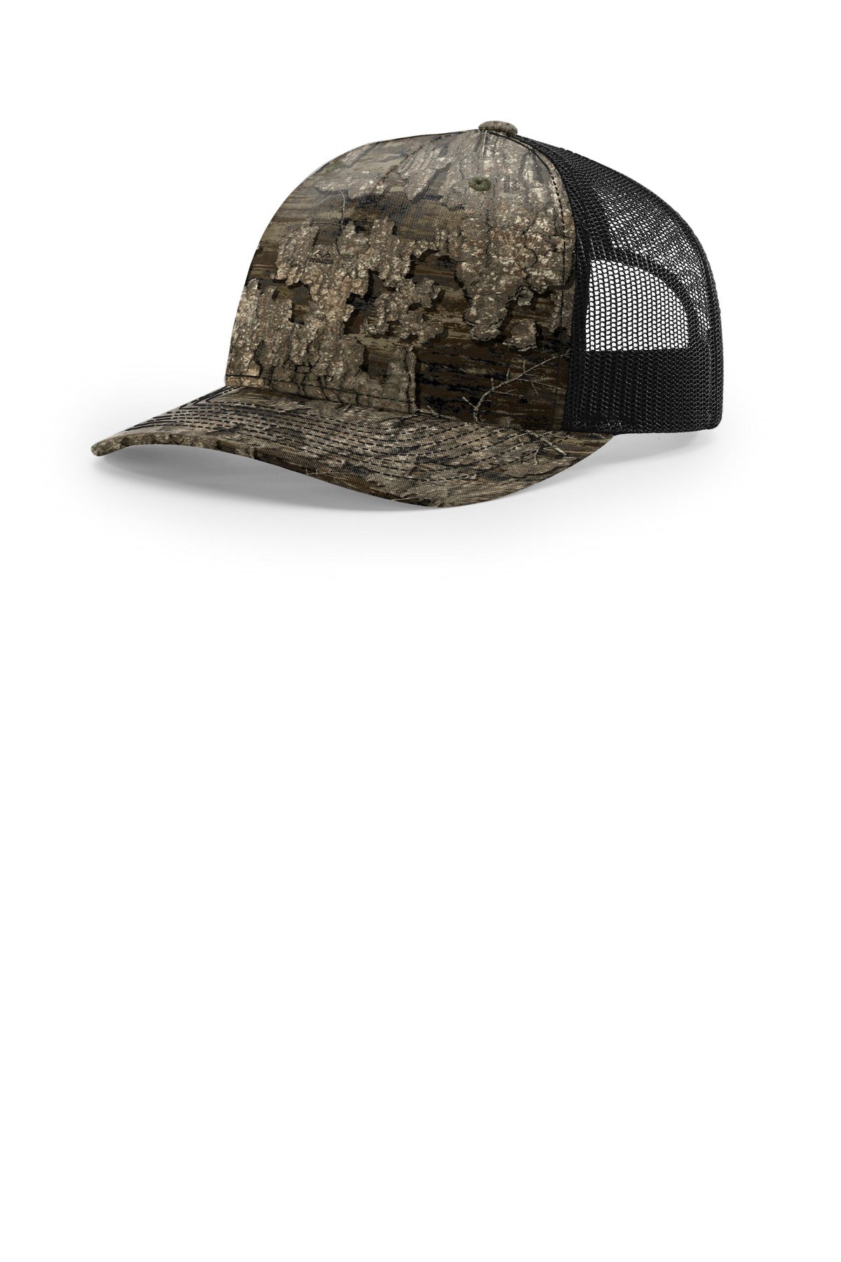 Richardson Printed Five-Panel Trucker - Realtree Timber/ Black