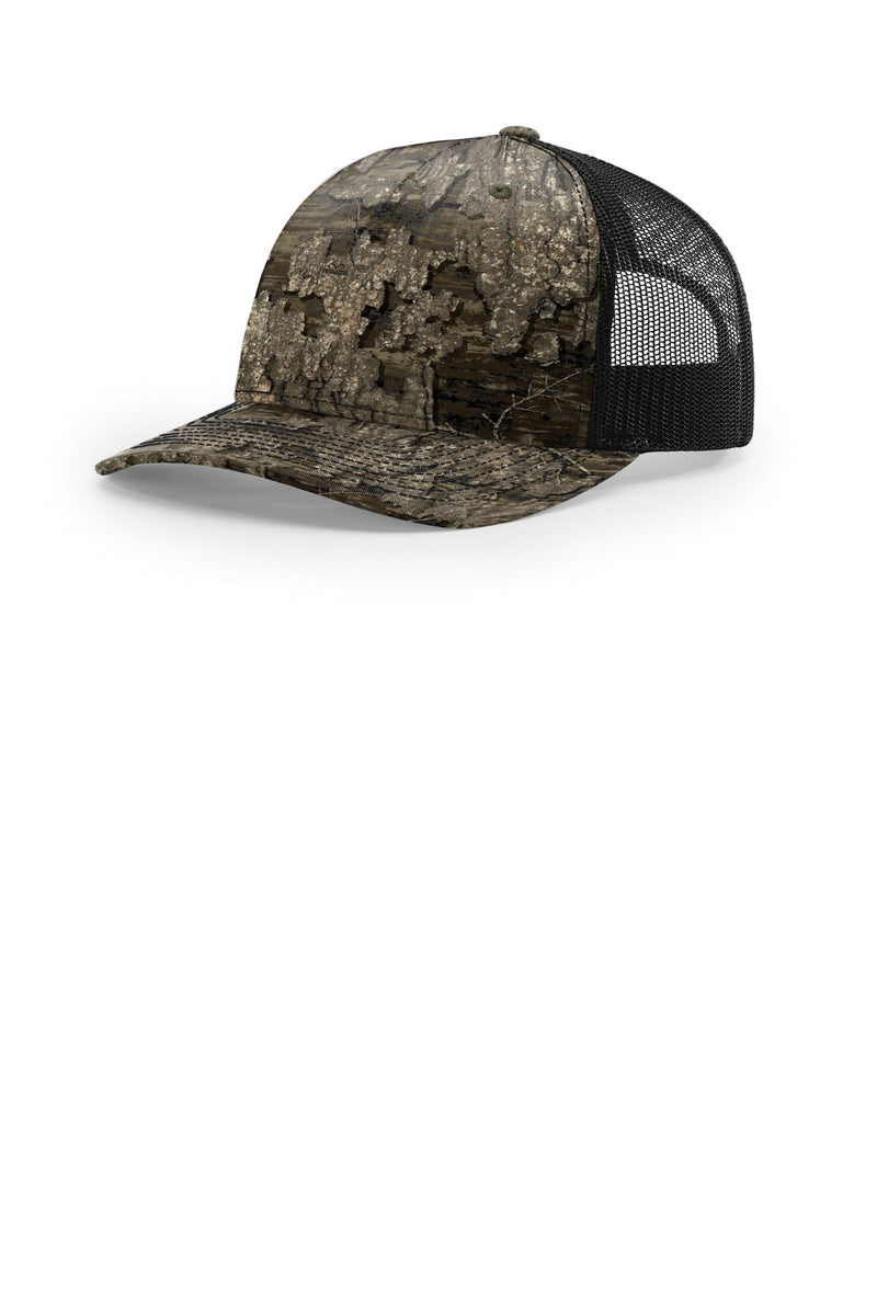 Richardson Printed Five-Panel Trucker - Realtree Timber/ Black