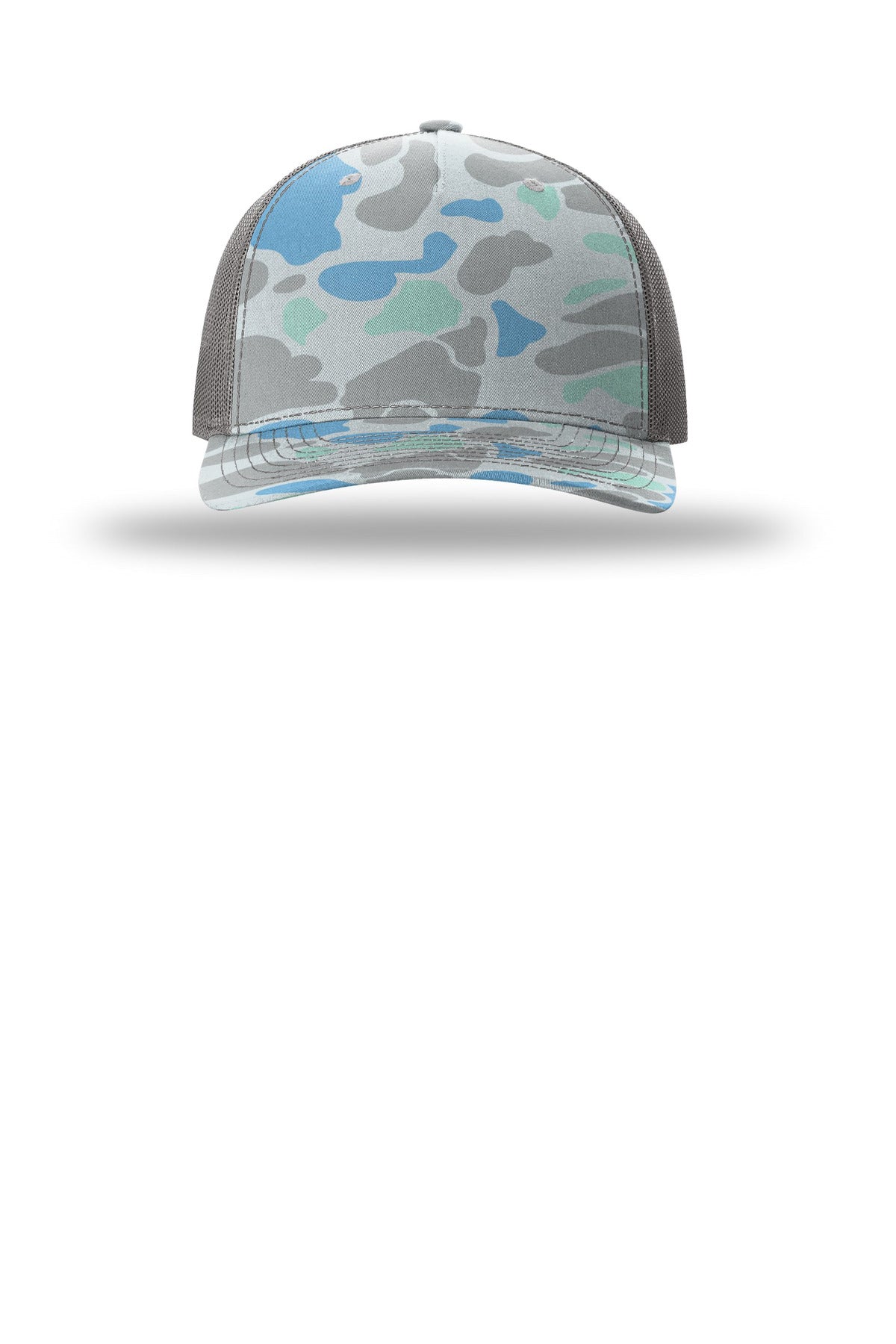 Richardson Printed Five-Panel Trucker - Saltwater Duck Camo/ Charcoal