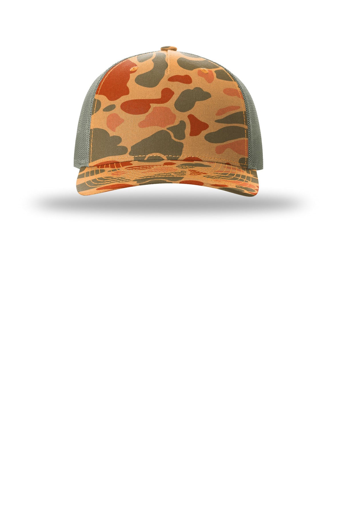 Richardson Printed Five-Panel Trucker - Sienna Duck Camo/ Loden