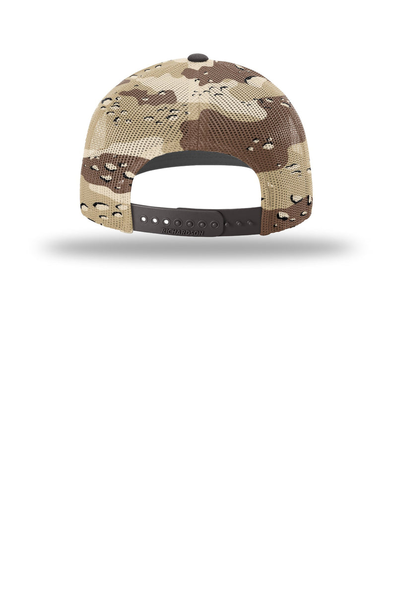 Richardson Printed Mesh Trucker - Brown/ Desert Camo
