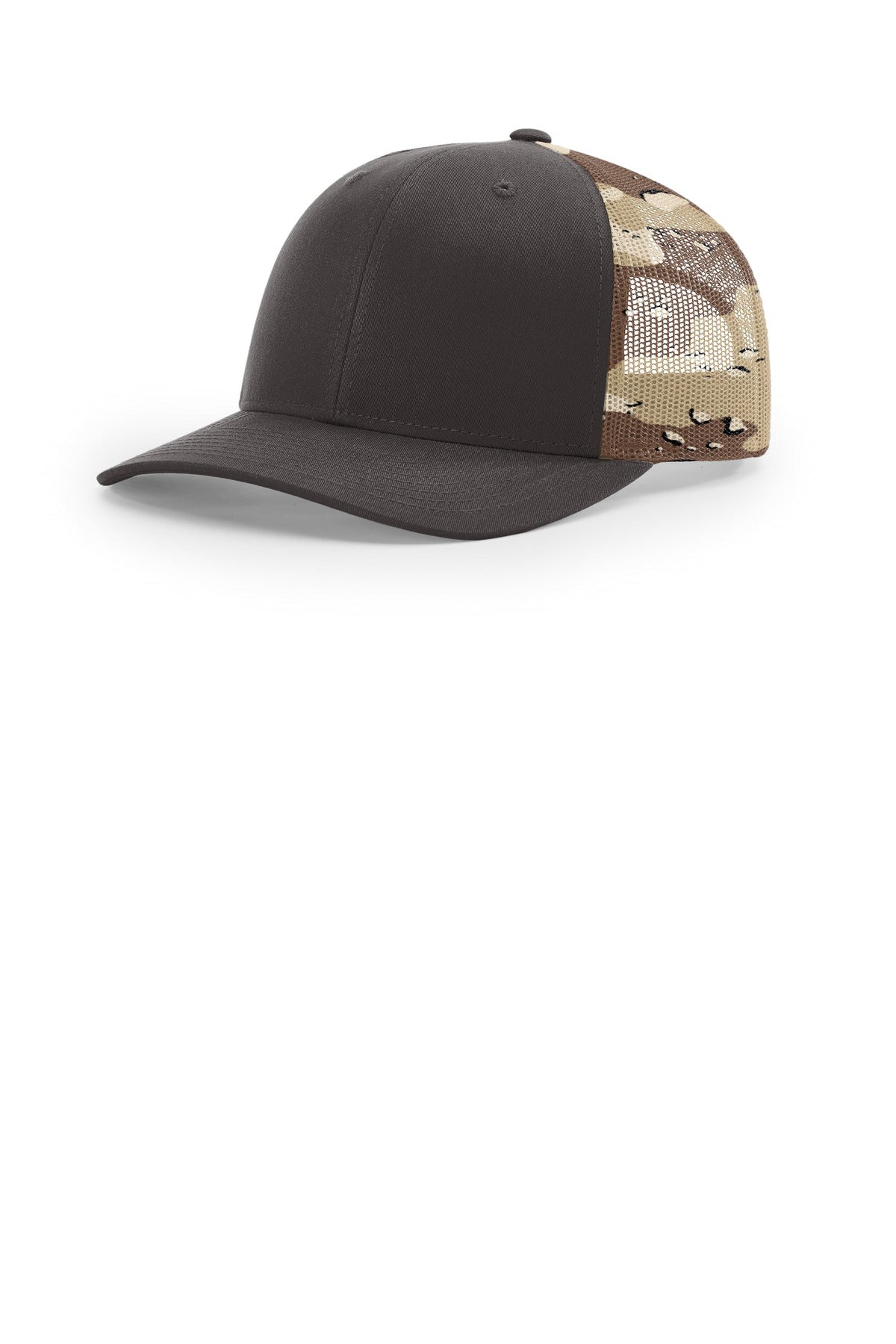 Richardson Printed Mesh Trucker - Brown/ Desert Camo