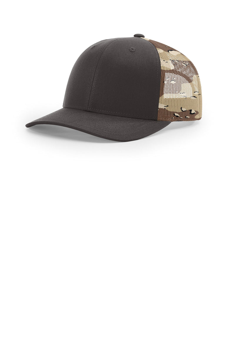 Richardson Printed Mesh Trucker - Brown/ Desert Camo