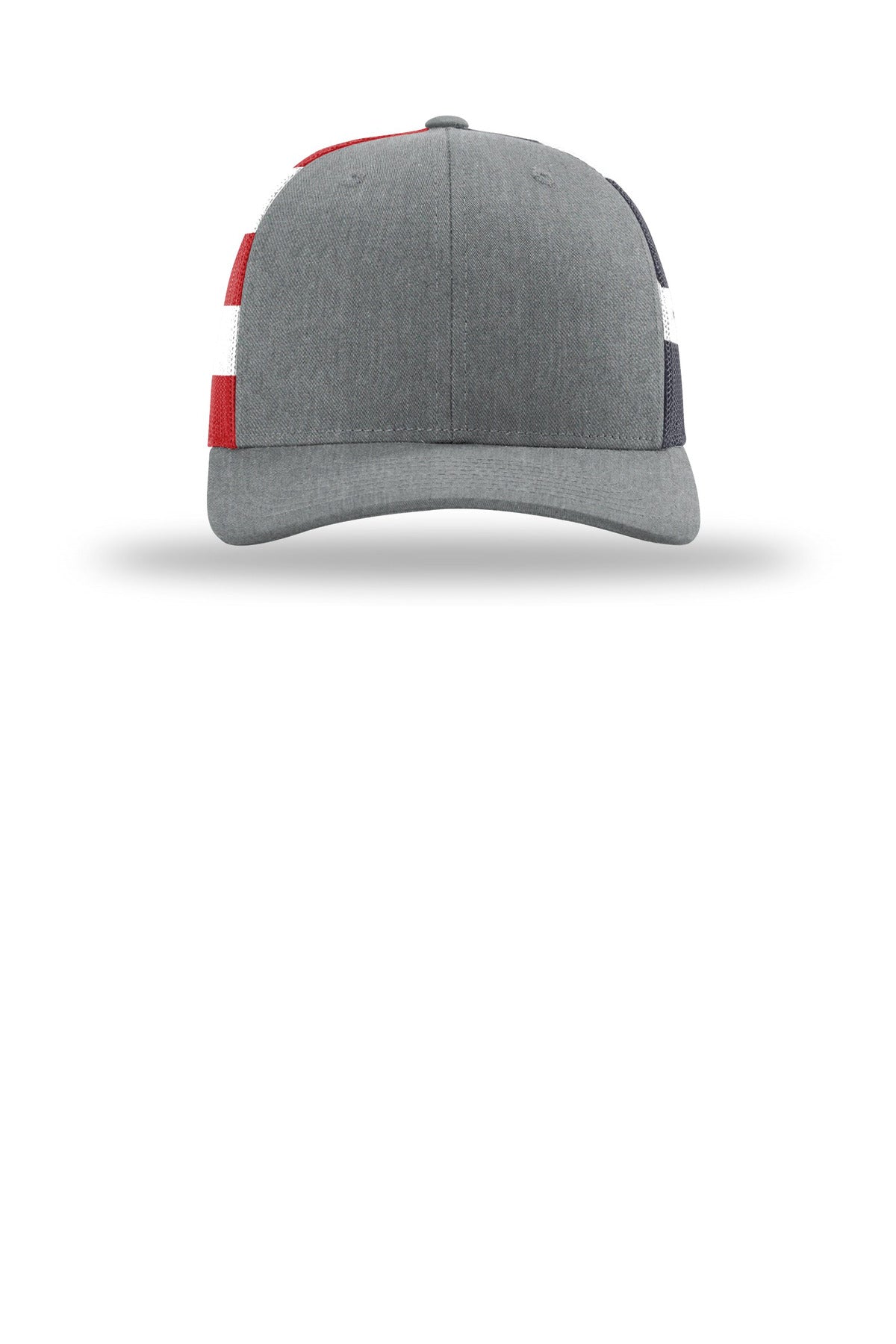 Richardson Printed Mesh Trucker - Heather Grey/ Stars Stripes
