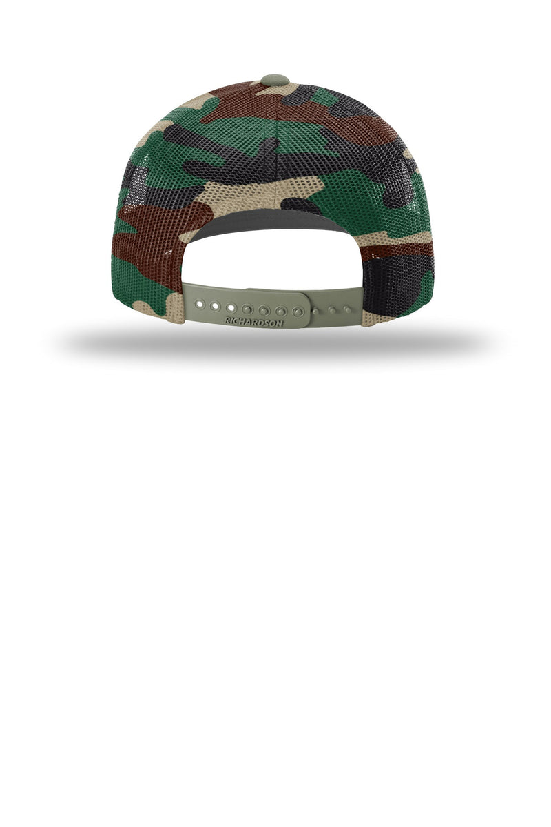 Richardson Printed Mesh Trucker - Loden/ Green Camo
