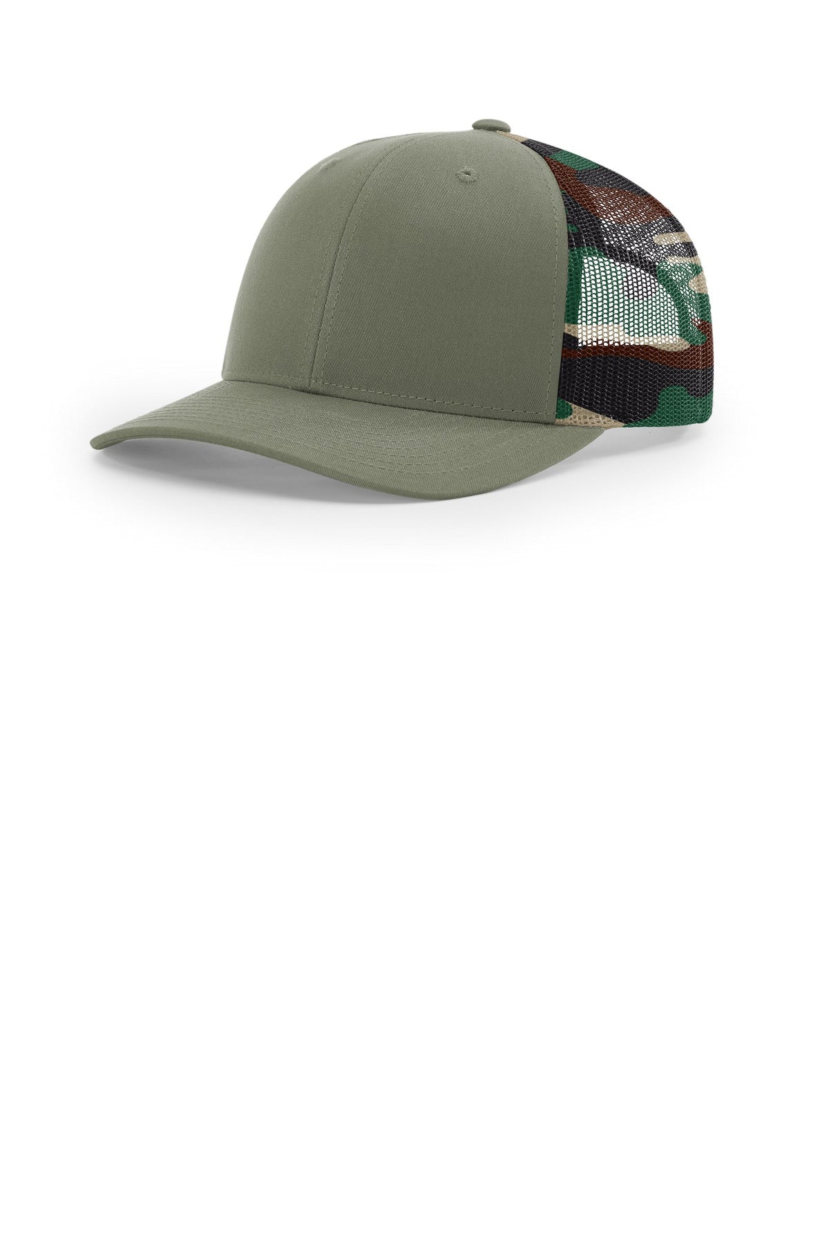 Richardson Printed Mesh Trucker - Loden/ Green Camo