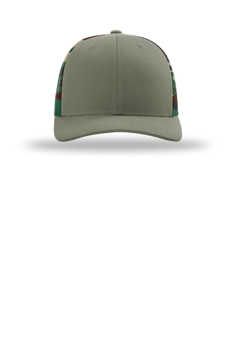 Richardson Printed Mesh Trucker - Loden/ Green Camo