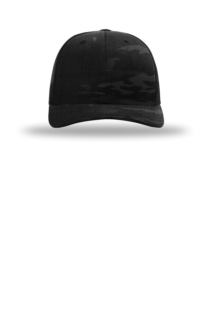 Richardson Printed Tactical Trucker - Multicam Black/ Black