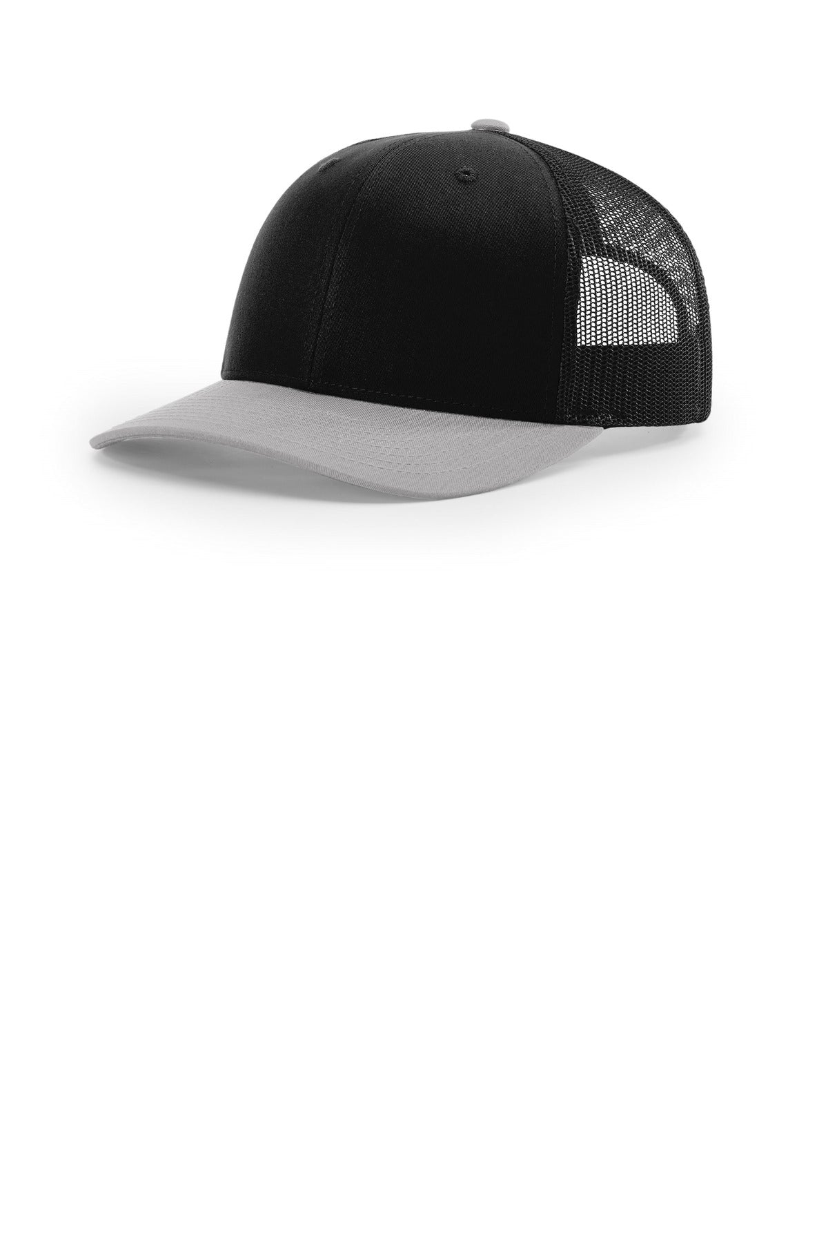 Richardson Trucker Cap - Black/ Black/ Light Grey