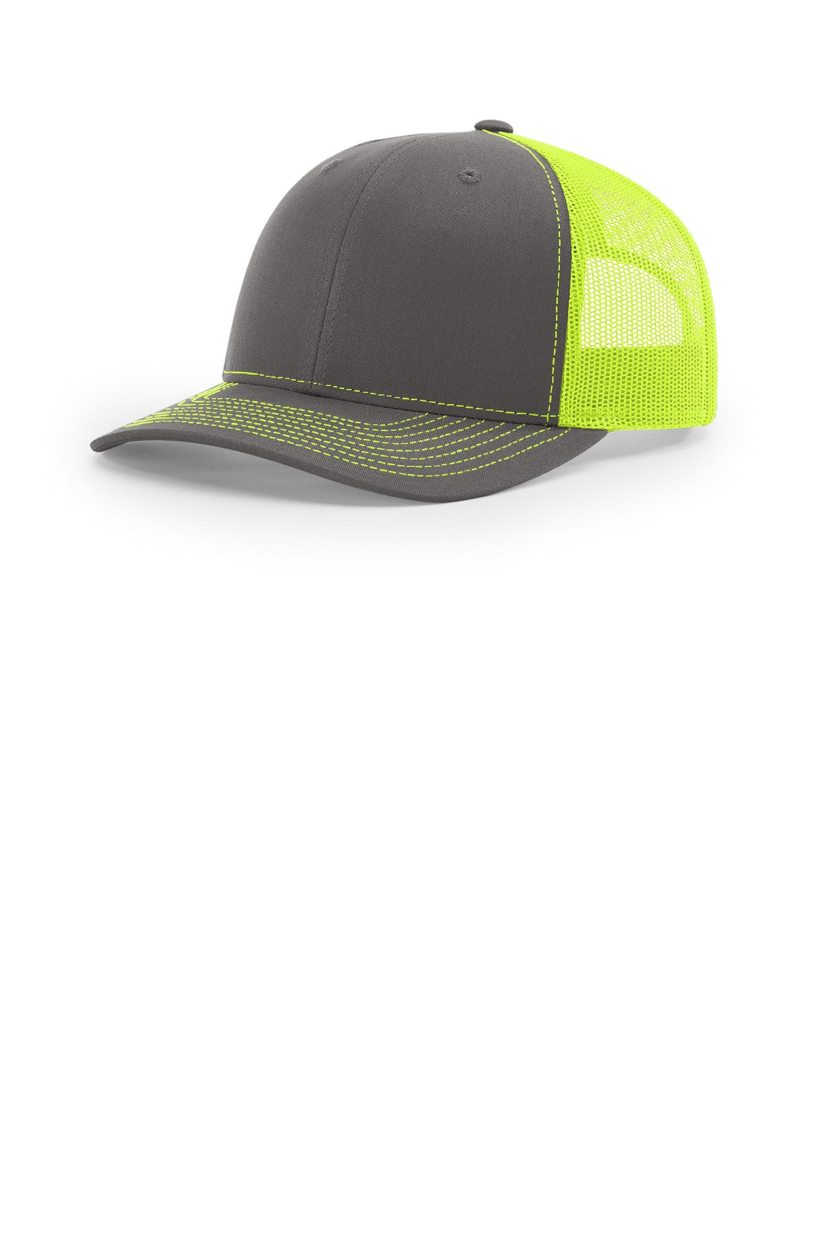 Richardson Trucker Cap - Charcoal/ Neon Yellow