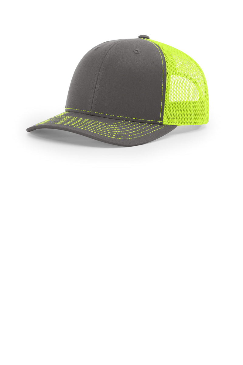 Richardson Trucker Cap - Charcoal/ Neon Yellow