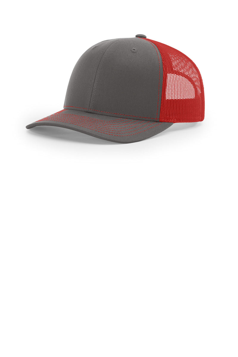 Richardson Trucker Cap - Charcoal/ Red