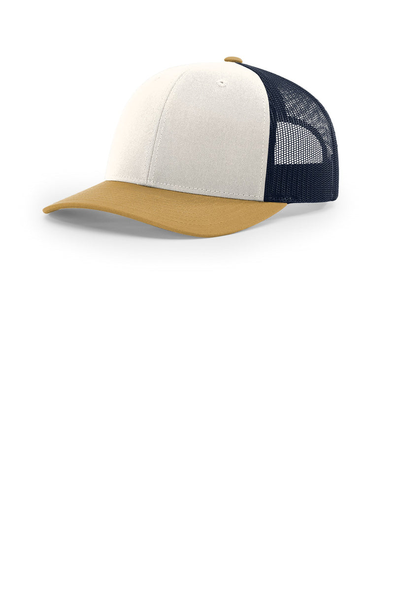 Richardson Trucker Cap - Cream/ Navy/ Amber Gold