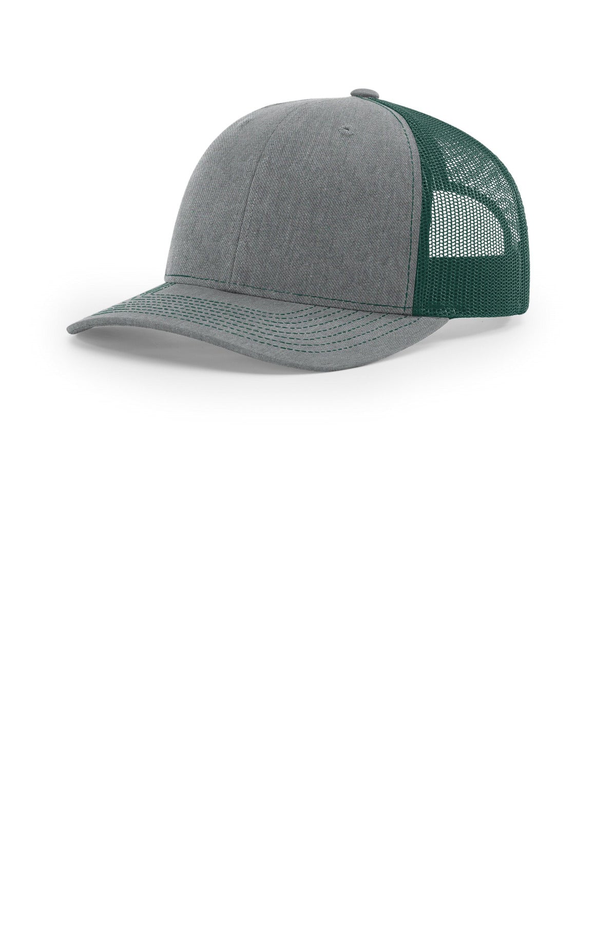 Richardson Trucker Cap - Heather Grey/ Dark Green