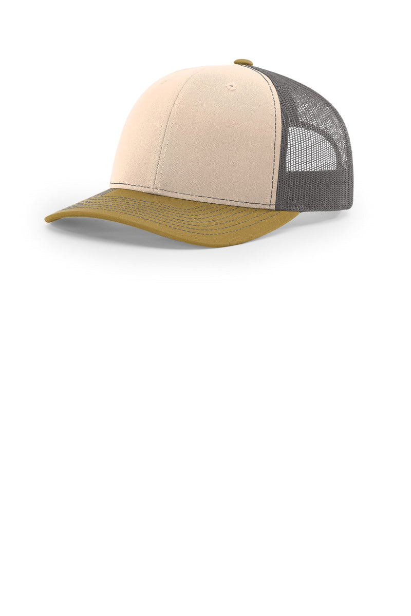 Richardson Trucker Cap - Mink Beige/ Charcoal/ Amber Gold