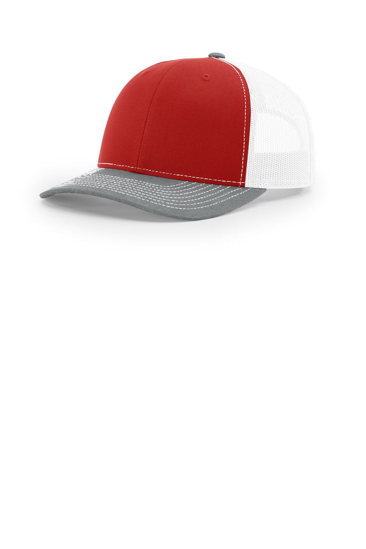 Richardson Trucker Cap - Red/ White/ Heather Grey