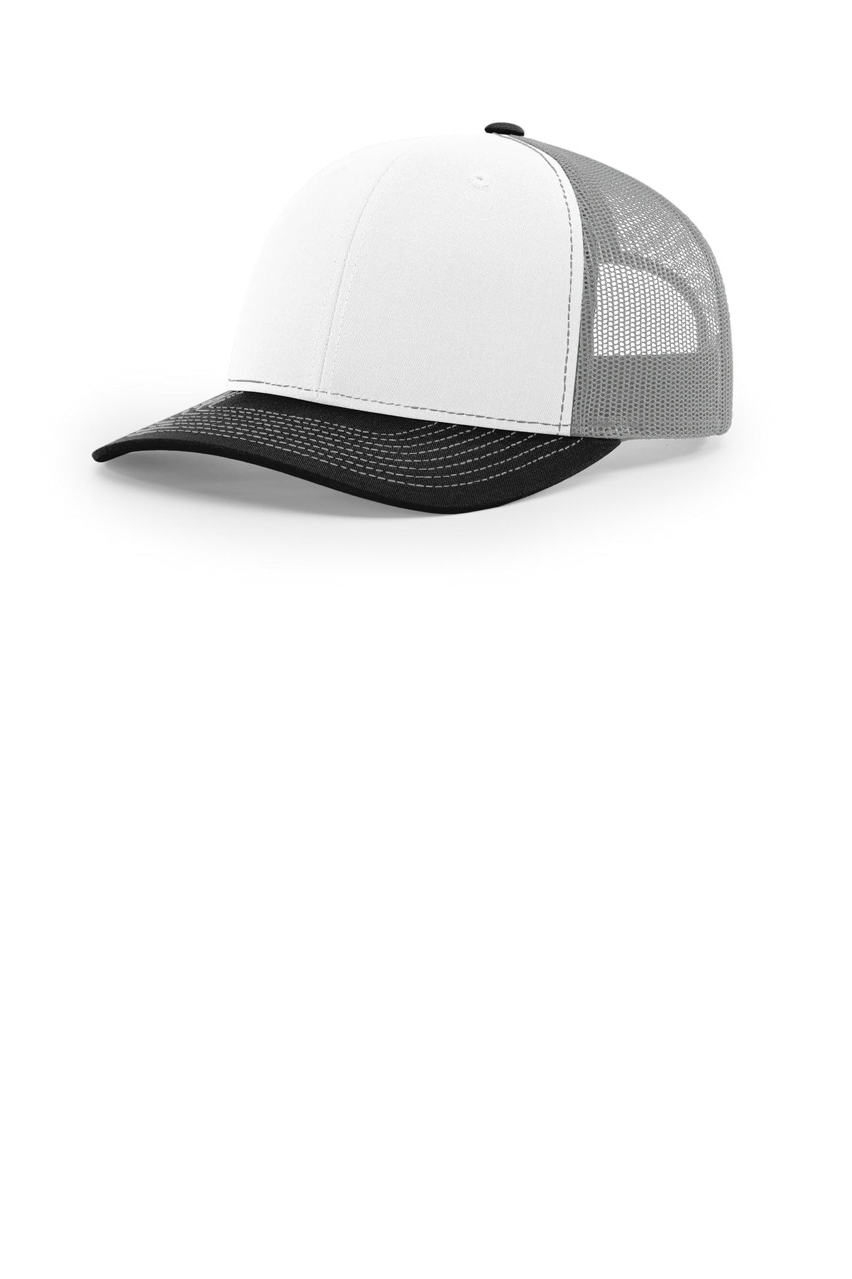 Richardson Trucker Cap - White/ Aluminum/ Black