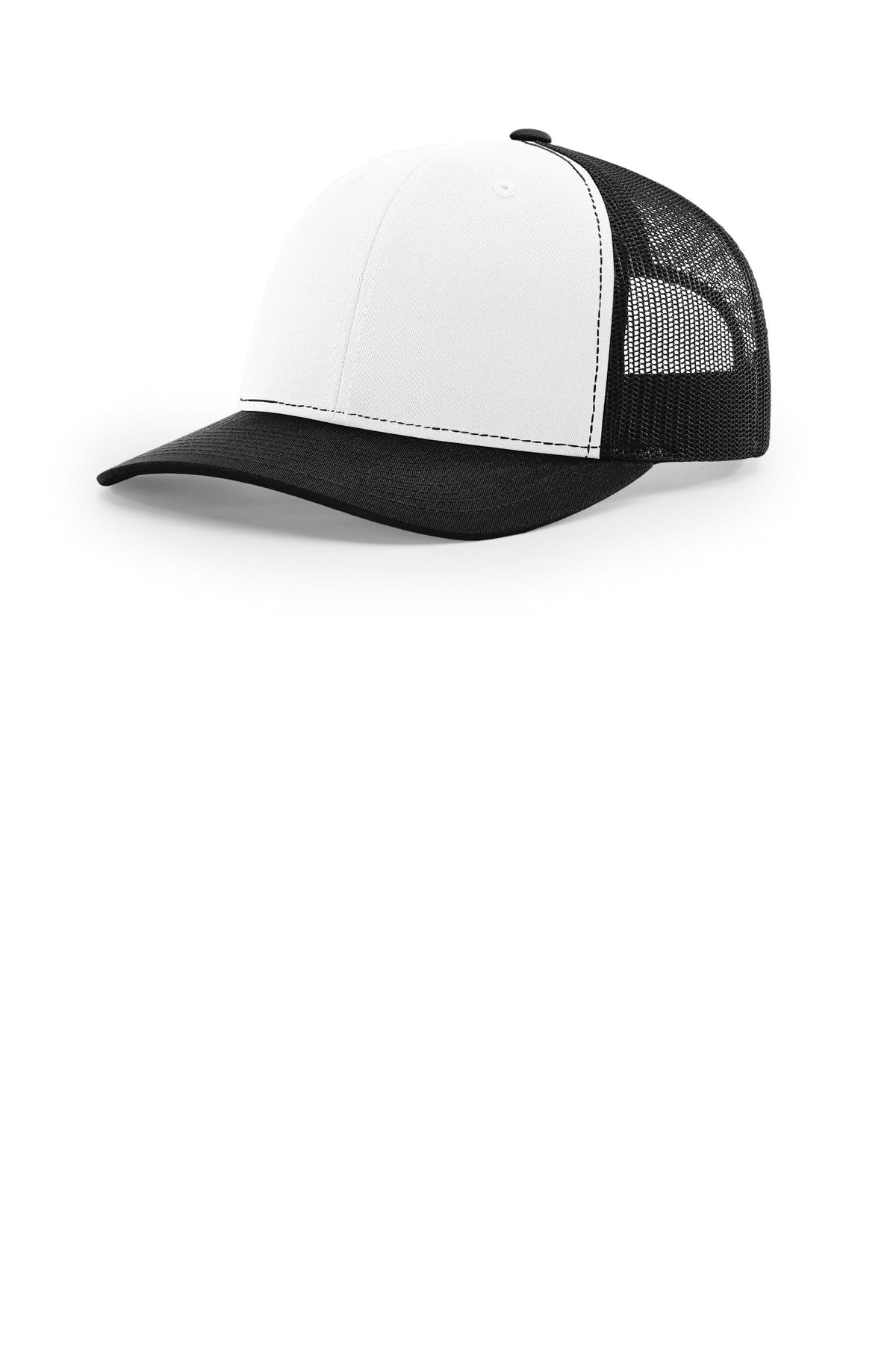 Richardson Trucker Cap - White/ Black/ Black