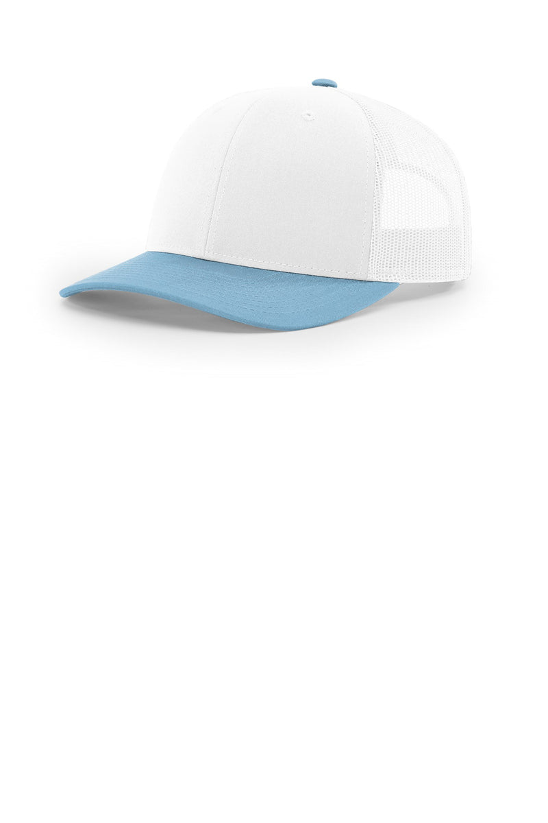 Richardson Trucker Cap - White/ White/ Columbia Blue