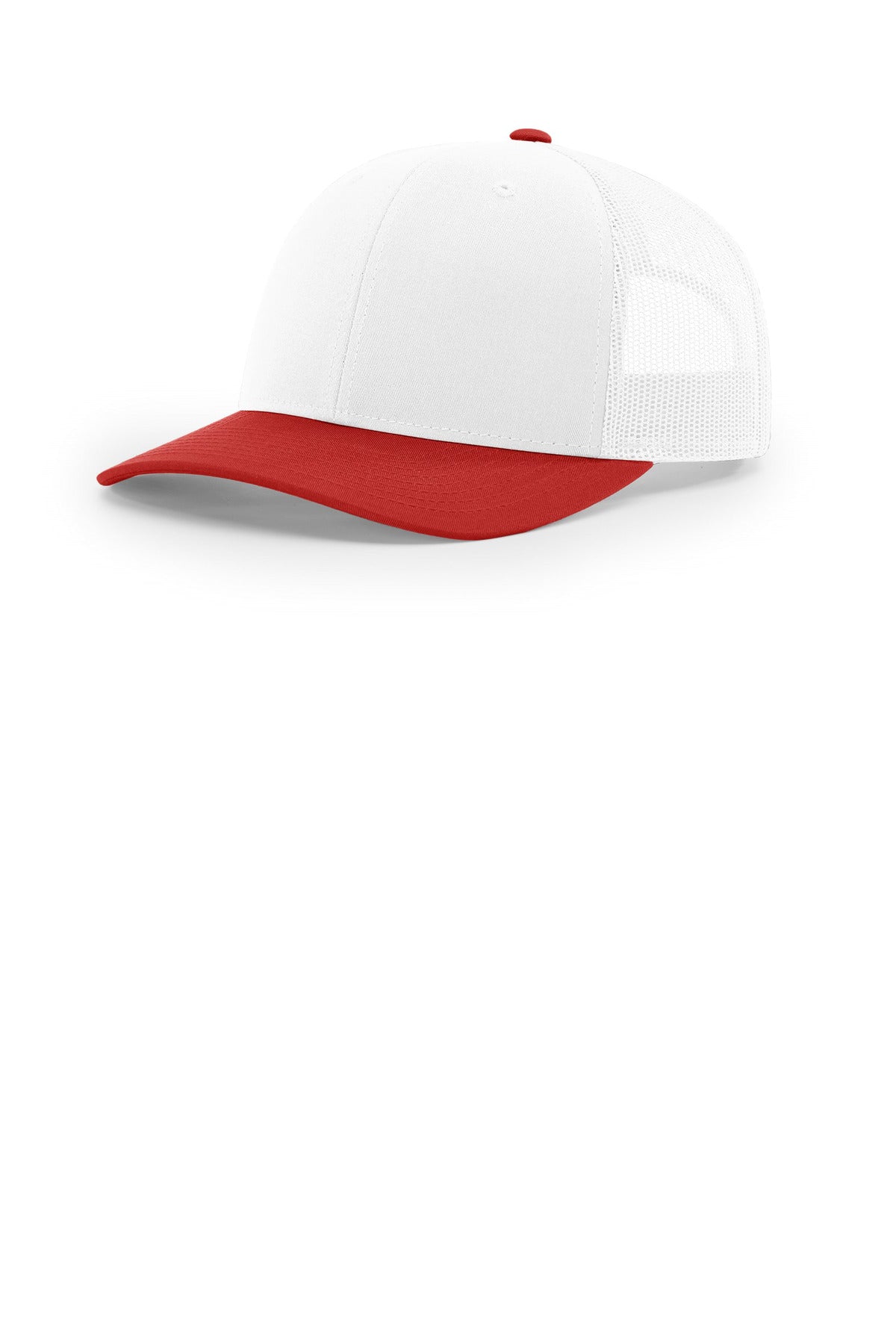 Richardson Trucker Cap - White/ White/ Red