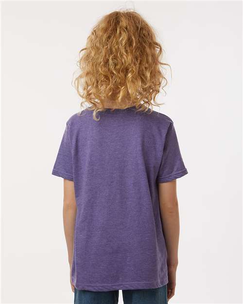 Youth Fine Jersey T-Shirt - Heather Purple