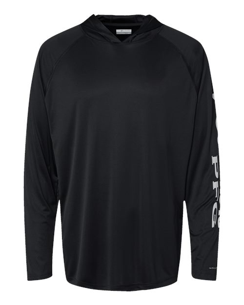 Men's PFG Terminal Tackle™ Hooded Long Sleeve T-Shirt - Black/ Cool Grey