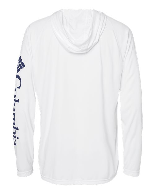 Men's PFG Terminal Tackle™ Hooded Long Sleeve T-Shirt - White/ Nightshade