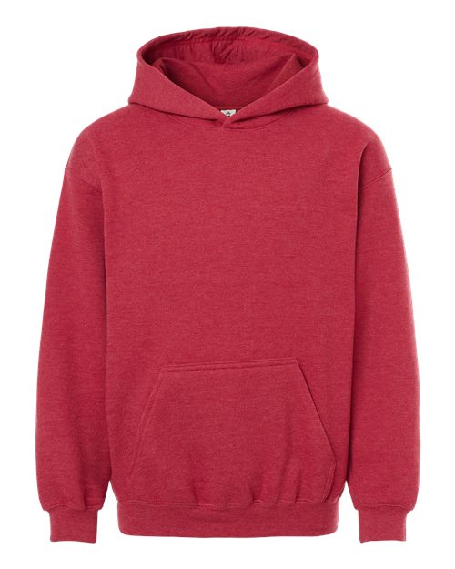 Youth Hooded Sweatshirt - Heather Red