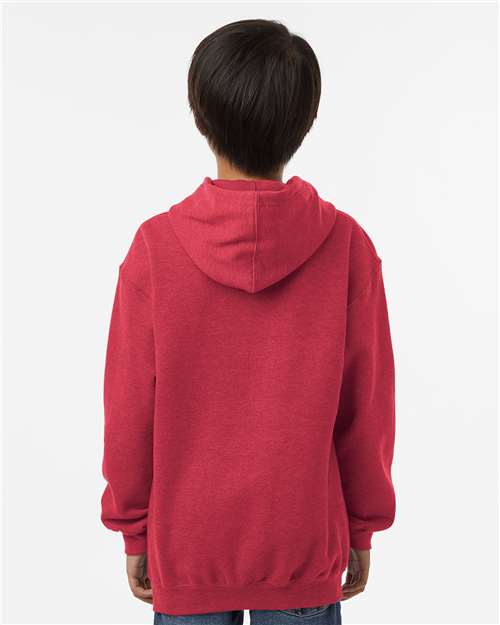 Youth Hooded Sweatshirt - Heather Red