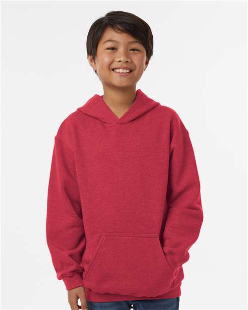 Youth Hooded Sweatshirt - Heather Red