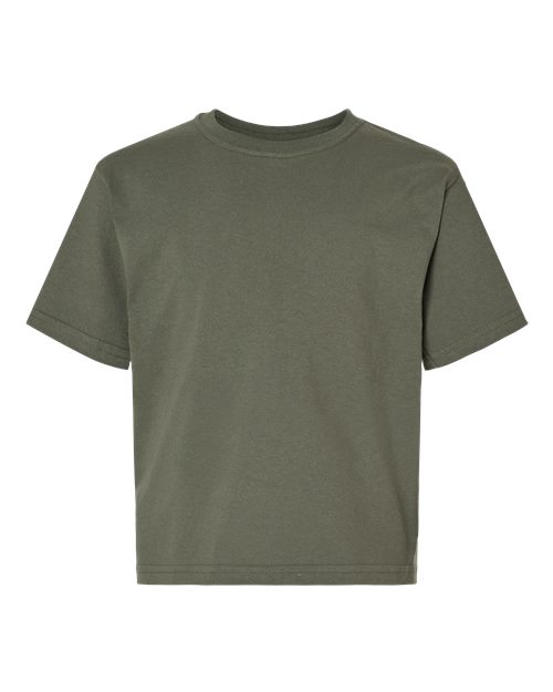 Youth Gold Soft Touch T-Shirt - Military Green