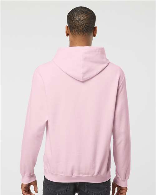 Unisex Fleece Hooded Sweatshirt - Light Pink