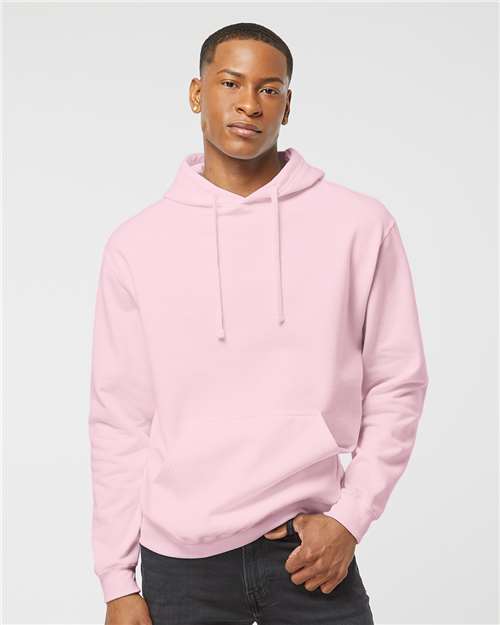 Unisex Fleece Hooded Sweatshirt - Light Pink