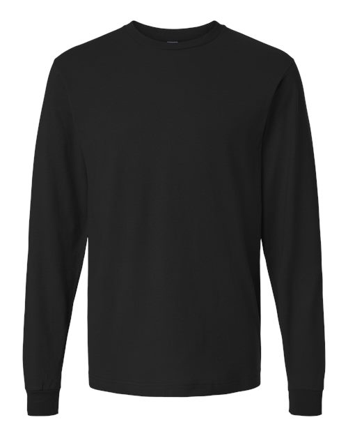 Unisex Fine Jersey Long Sleeve T-Shirt - Black