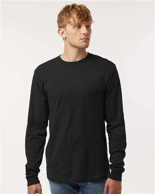 Unisex Fine Jersey Long Sleeve T-Shirt - Black