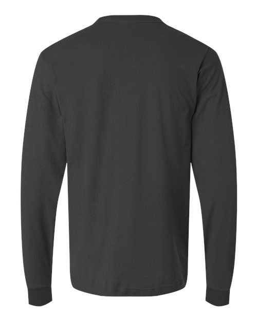 Unisex Fine Jersey Long Sleeve T-Shirt - Charcoal