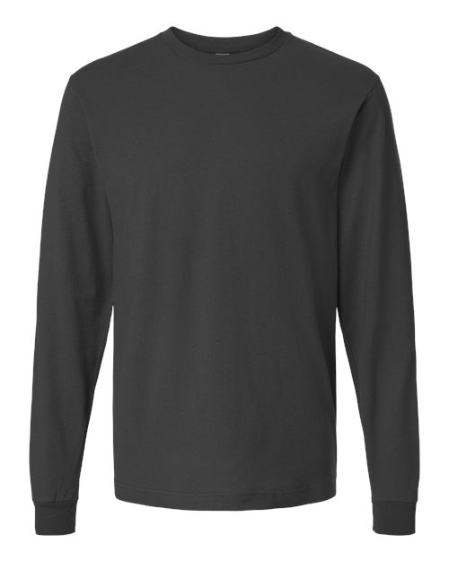 Unisex Fine Jersey Long Sleeve T-Shirt - Charcoal