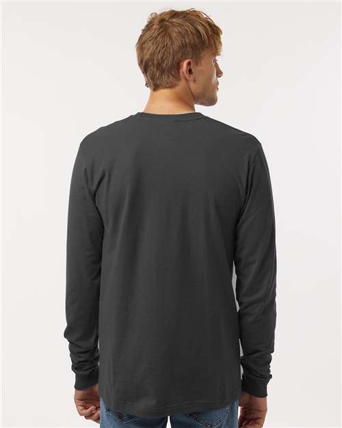 Unisex Fine Jersey Long Sleeve T-Shirt - Charcoal