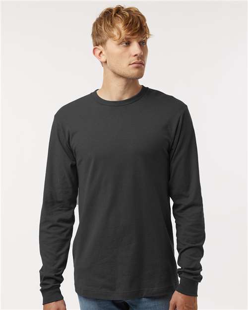 Unisex Fine Jersey Long Sleeve T-Shirt - Charcoal
