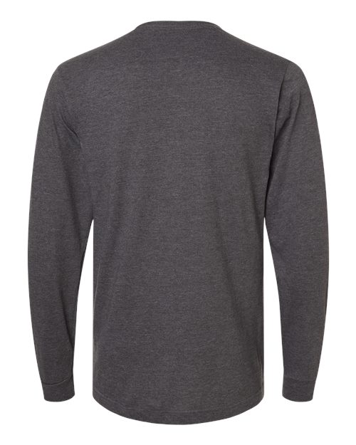 Unisex Fine Jersey Long Sleeve T-Shirt - Heather Charcoal