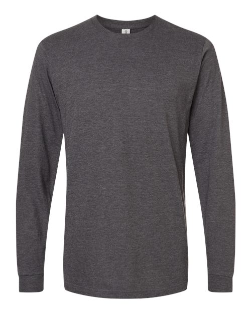 Unisex Fine Jersey Long Sleeve T-Shirt - Heather Charcoal