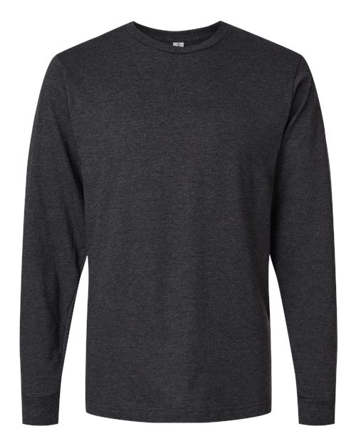 Unisex Fine Jersey Long Sleeve T-Shirt - Heather Graphite