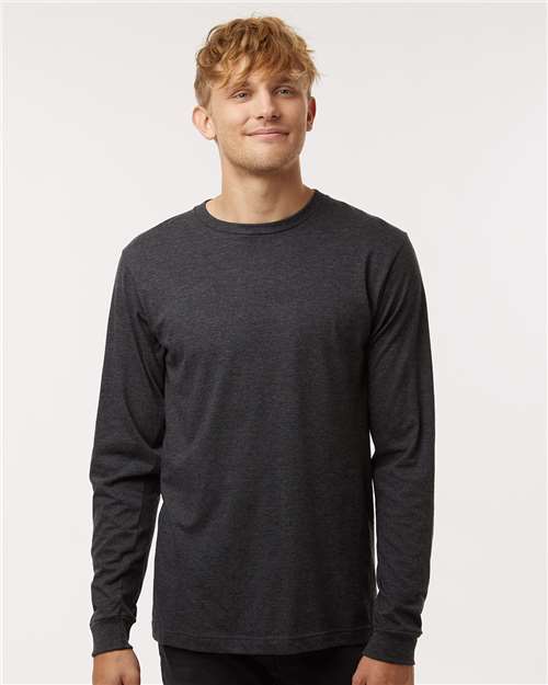 Unisex Fine Jersey Long Sleeve T-Shirt - Heather Graphite