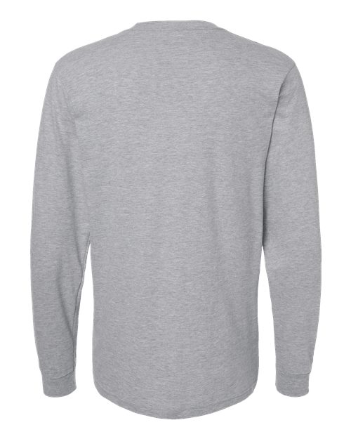 Unisex Fine Jersey Long Sleeve T-Shirt - Heather Grey