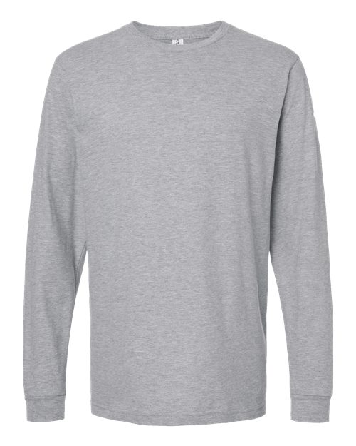 Unisex Fine Jersey Long Sleeve T-Shirt - Heather Grey